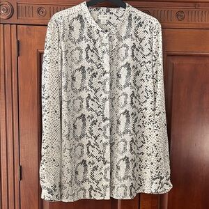 J. Crew Monochrome Snake Print Top